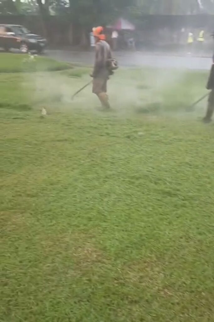 Sebastino Environmental Services carrying out mechanized grass cutting in Calabar.